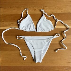 Skin by Same bikini Swimwear in white rib